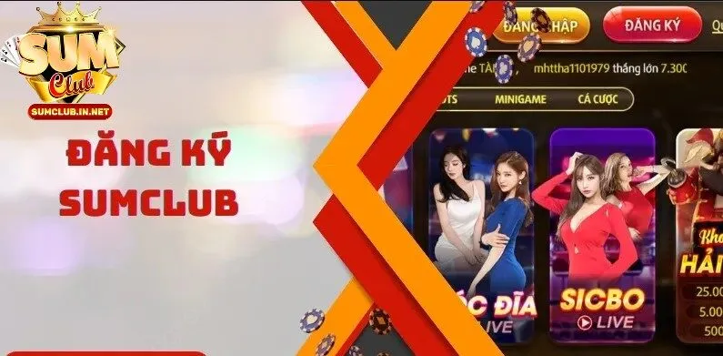 Truy cập cổng game chọn đăng ký SUMCLUB ngay